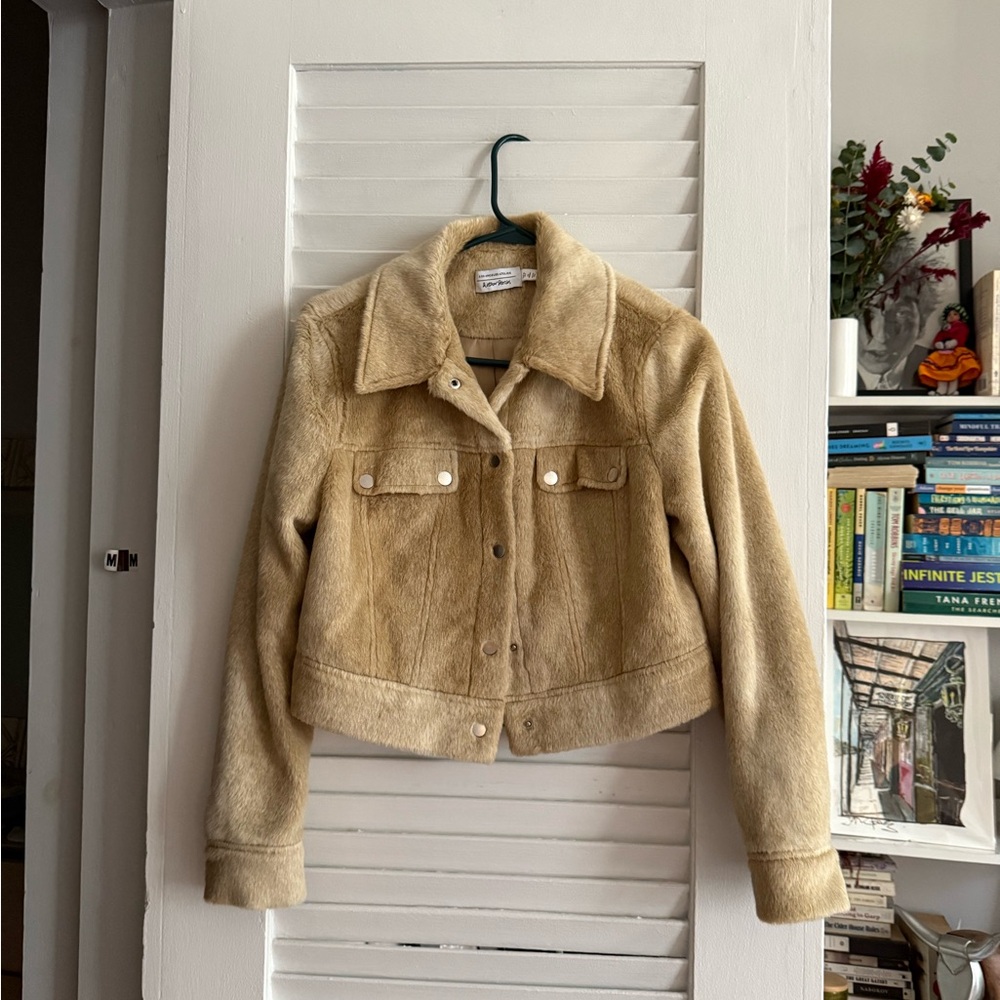& Other Stories Beige Faux Fur Coat